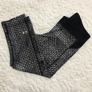 Under Armour Black and Gray Print Leggings